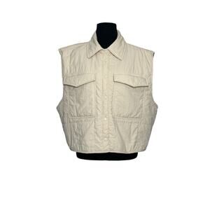 Ces Femme creamy beige snap vest size Medium